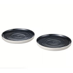 IKEA OMBONAD Side Plate, Dark Gray, 8", 2 Pack (605.029.61) NEW